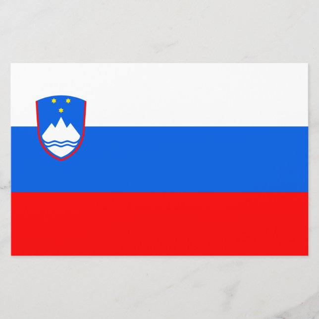 Sloveniens flagga brevpapper (Framsida)