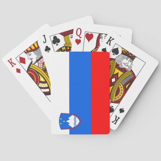 Sloveniens flagga casinokort (Baksidan)
