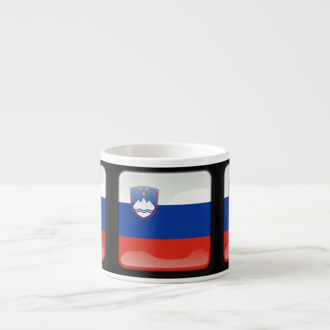 Sloveniens flagga espressomugg (Framsidan)