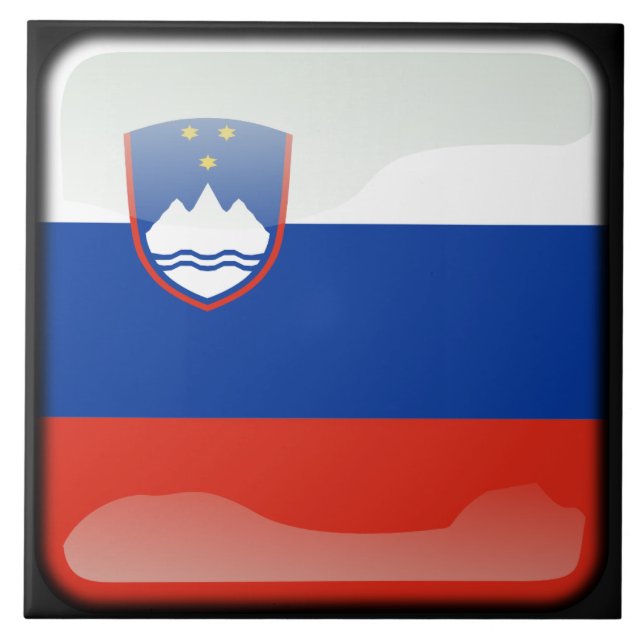 Sloveniens flagga kakelplatta (Framsidan)