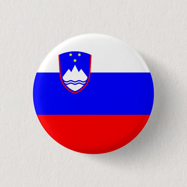 Sloveniens flagga knapp (Framsida)