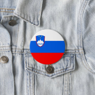 Sloveniens flagga knapp