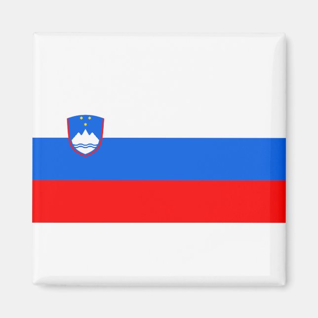 Sloveniens flagga magnet (Framsidan)