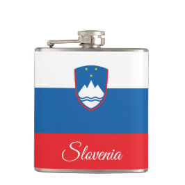 Sloveniens Flagga och resor Slovenien/sportfantast Fickplunta