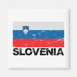 Sloveniens Flagga Vintage Magnet