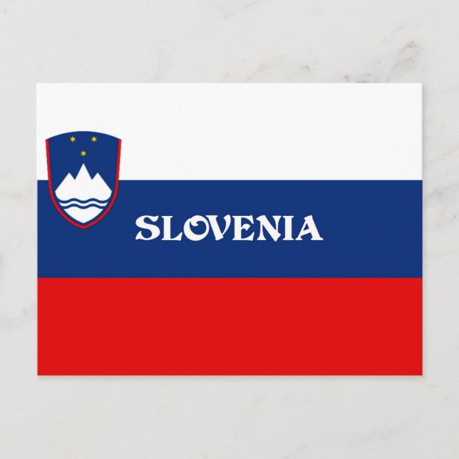 Sloveniens flagga vykort (Framsida)
