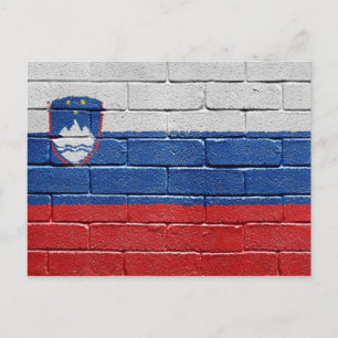 Sloveniens flagga vykort