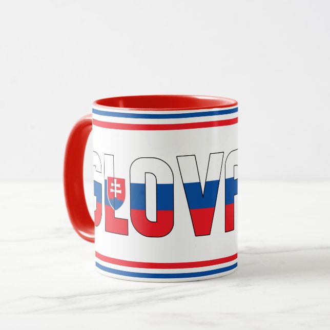 Sloveniens nationella Flagga Patriotic Coffee Mugg (Framsida vänster)