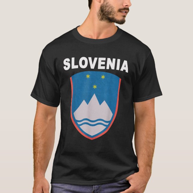 Sloveniens nationella Vapensköld Slovenska Jacka a T Shirt (Framsida)