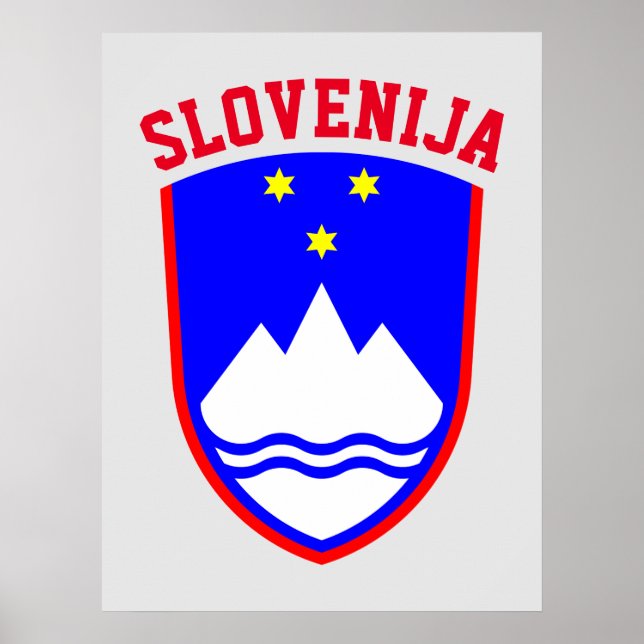 Sloveniens statsvapen poster (Framsidan)