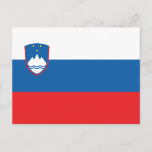 Sloveniens vykort för Flagga