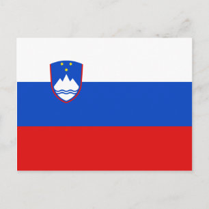 Sloveniens vykort för Flagga