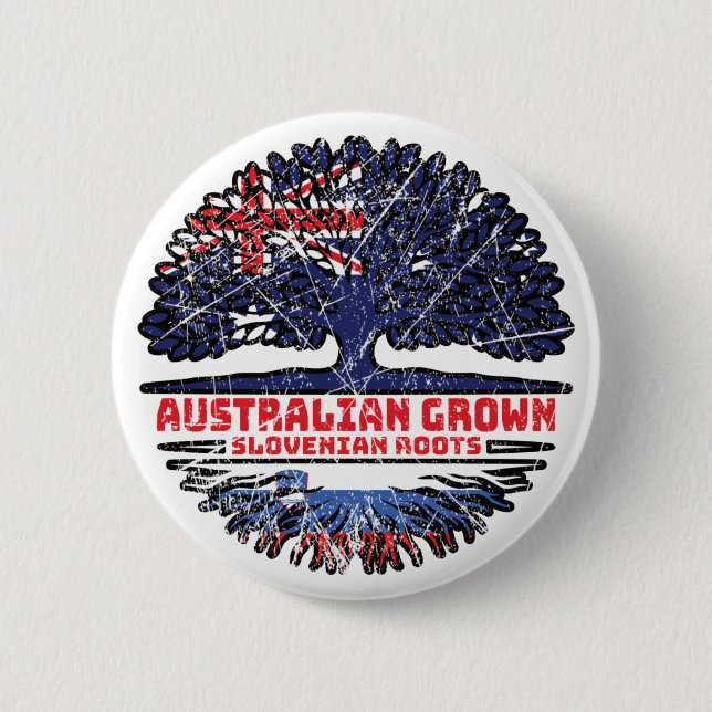 Slovenska australiska Australiska Träd-rötter Knapp (Framsida)
