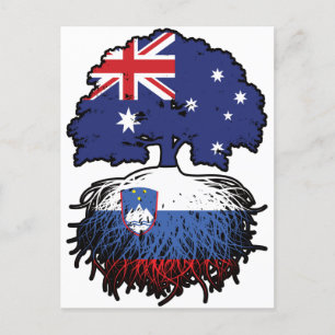 Slovenska australiska Australiska Träd-rötter Vykort