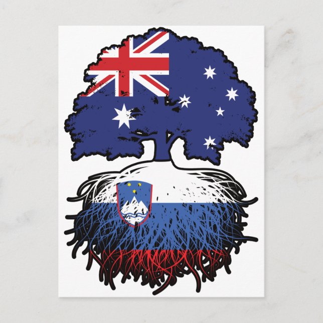 Slovenska australiska Australiska Träd-rötter Vykort (Framsida)