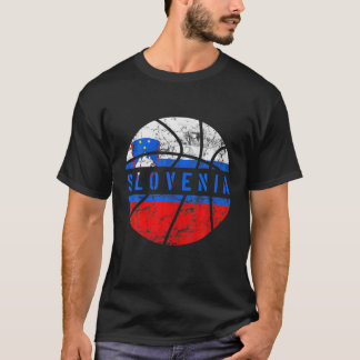 Slovenska Flagga Basketball-teamet Fläkt Älskare T T Shirt