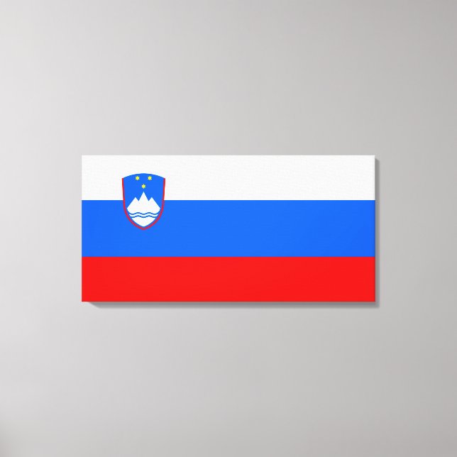 Slovenska Flagga Canvastryck (Framsida)