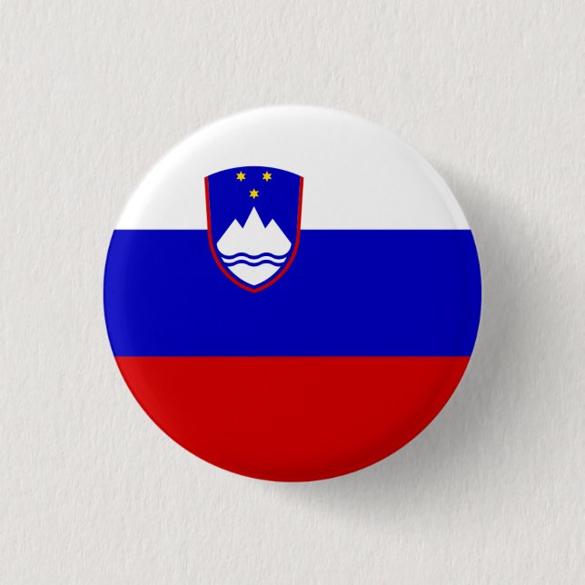 Slovenska Flagga, Flagga Slovenien Knapp (Framsida)
