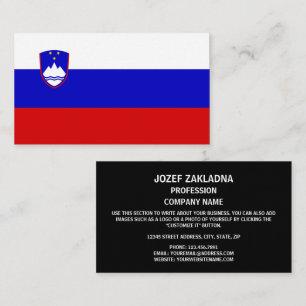 Slovenska Flagga, Flagga Slovenien Visitkort