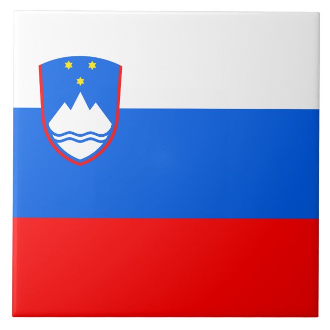 Slovenska Flagga Kakelplatta (Framsidan)