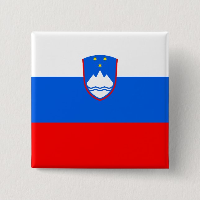 Slovenska Flagga Knapp (Framsida)