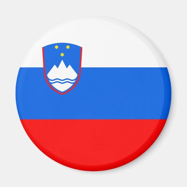 Slovenska Flagga Magnet (Framsidan)