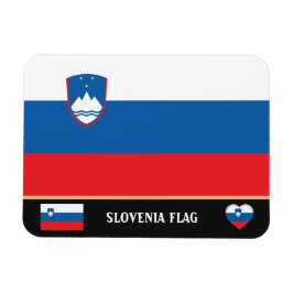 Slovenska Flagga och Slovenien, helgdag/sport Magnet