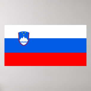 Slovenska Flagga Poster