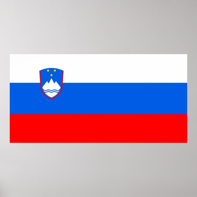 Slovenska Flagga Poster (Framsidan)