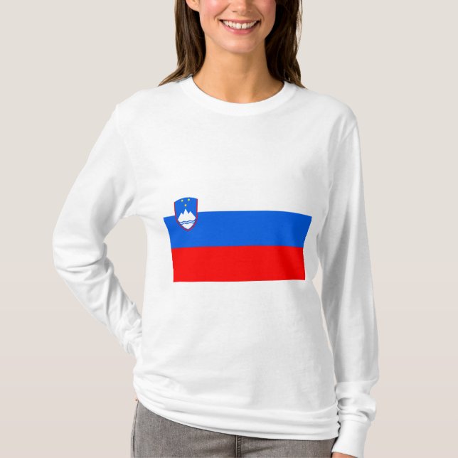 Slovenska Flagga T Shirt (Framsida)
