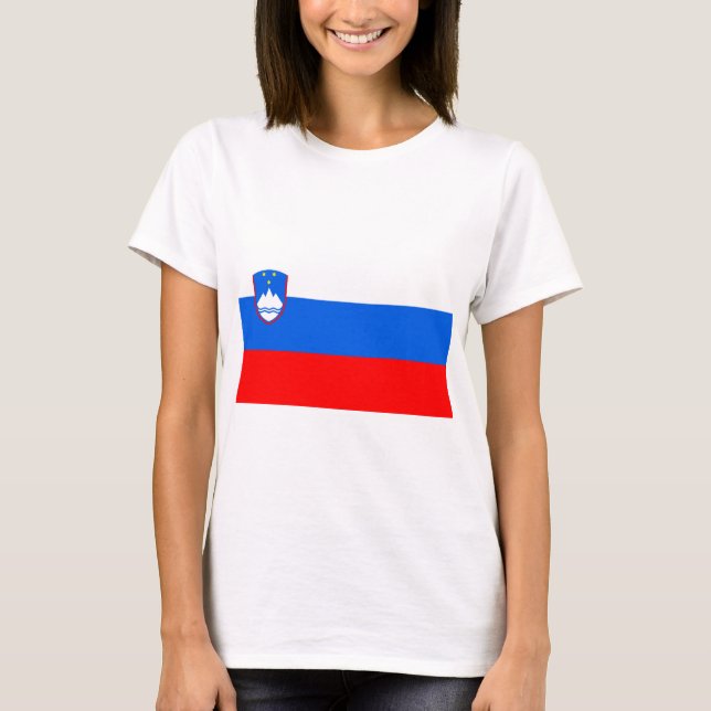 Slovenska Flagga T Shirt (Framsida)