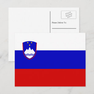 Slovenska flaggan, Sloveniens flagga Vykort