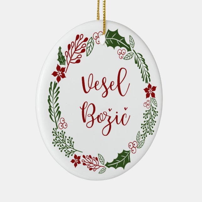 Slovenska God jul Wandean, Vesel Božič Julgransprydnad Keramik (Höger)