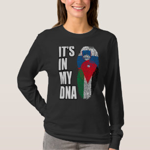 Slovenska och jordanska Vintagen Heritage Dna Flag T Shirt