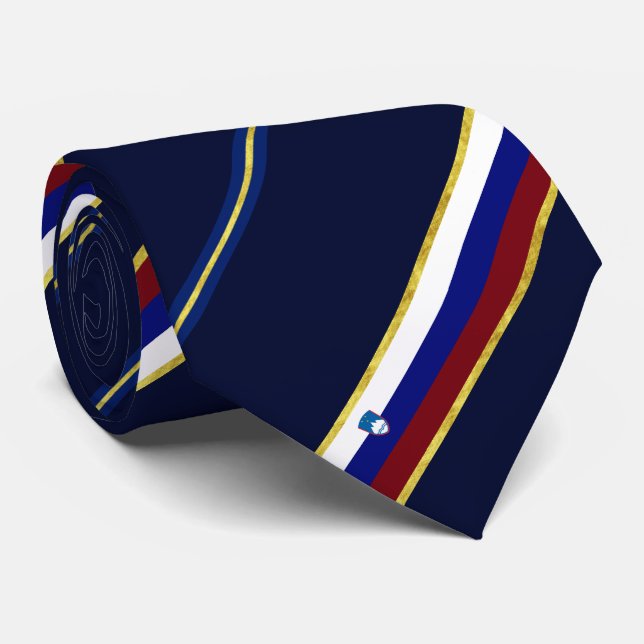 Slovenska rand flagga slips (Rullad)