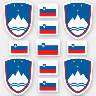 Slovenska statssymboler / jackande av arm och flag klistermärken