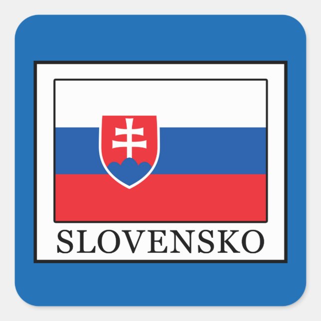 Slovensko Fyrkantigt Klistermärke (Framsida)