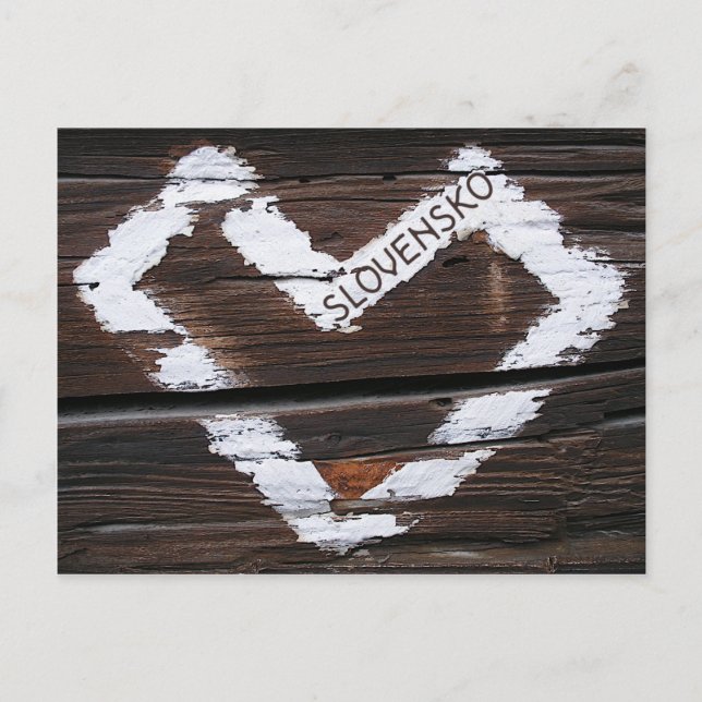 Slovensko Heart Vykort (Framsida)