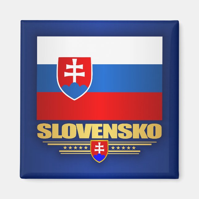 Slovensko (Slovakien) Flagga Magnet (Framsidan)