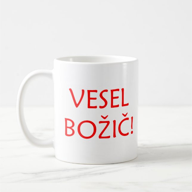 slovenskt glatt jul kaffemugg (Vänster)