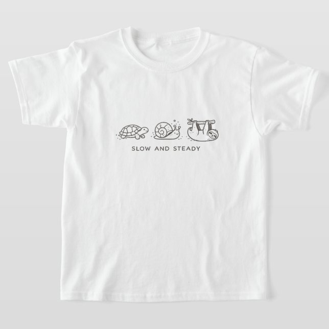 Slow and Steady Kids T-Shirt (Laydown)