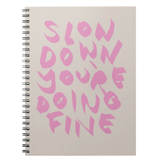 SLOW DOWN  ANTECKNINGSBOK (Framsidan)