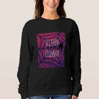 Slow Down Spindelnäts-Hoodie - Lila AestheT-Shirt T Shirt