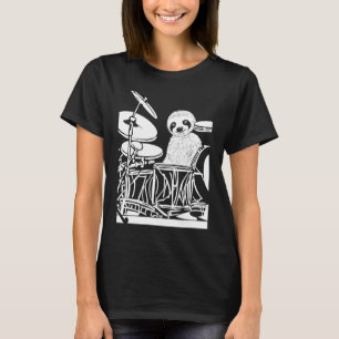 Slow Drummer Sloth Heavy Metall som säger Doom Met T Shirt