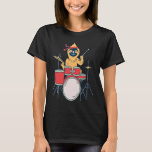 Slow Drummer Sloth Heavy Metall som säger Doom Met T Shirt
