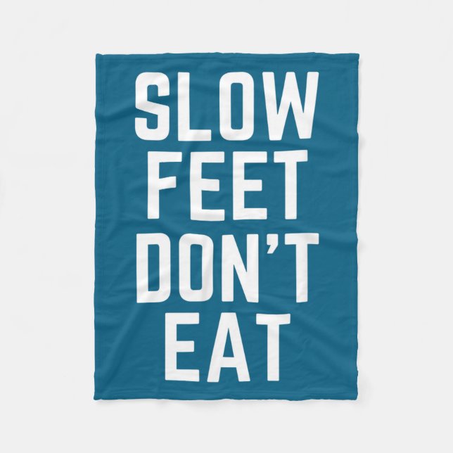 Slow Feet Don't Eat Baseball  Fleecefilt (Framsidan)