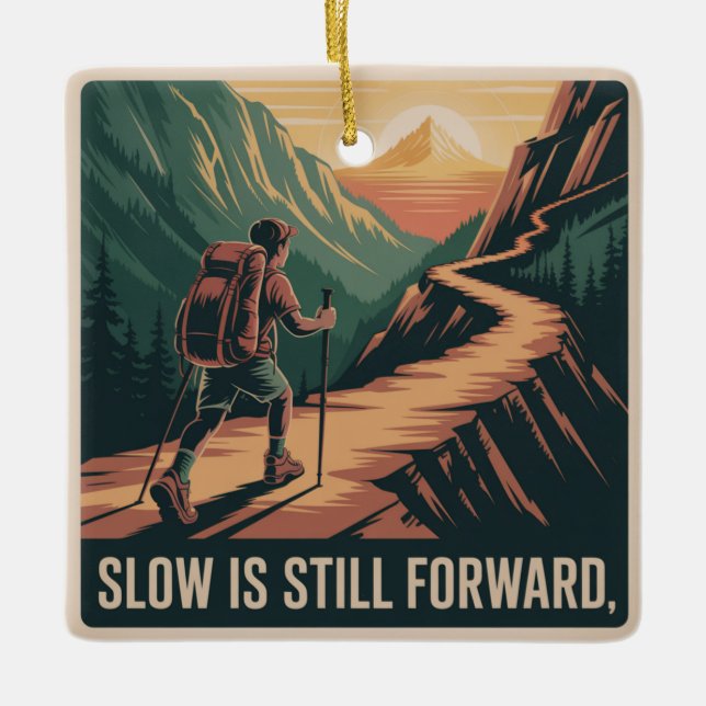 Slow Is Still Forward Julgransprydnad Keramik (Framsida)
