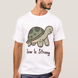 Slow Is Strong Cute Turtle Motivation T Shirt