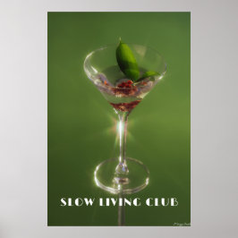 Slow Living Club: Smaragd Martini & Botanisk Konst Poster