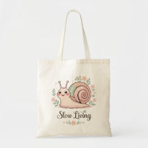 Slow Living | Pastel Snail with Floral Border 